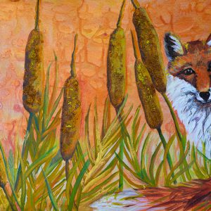 Fox in the Bulrushes by Andrea Palmer